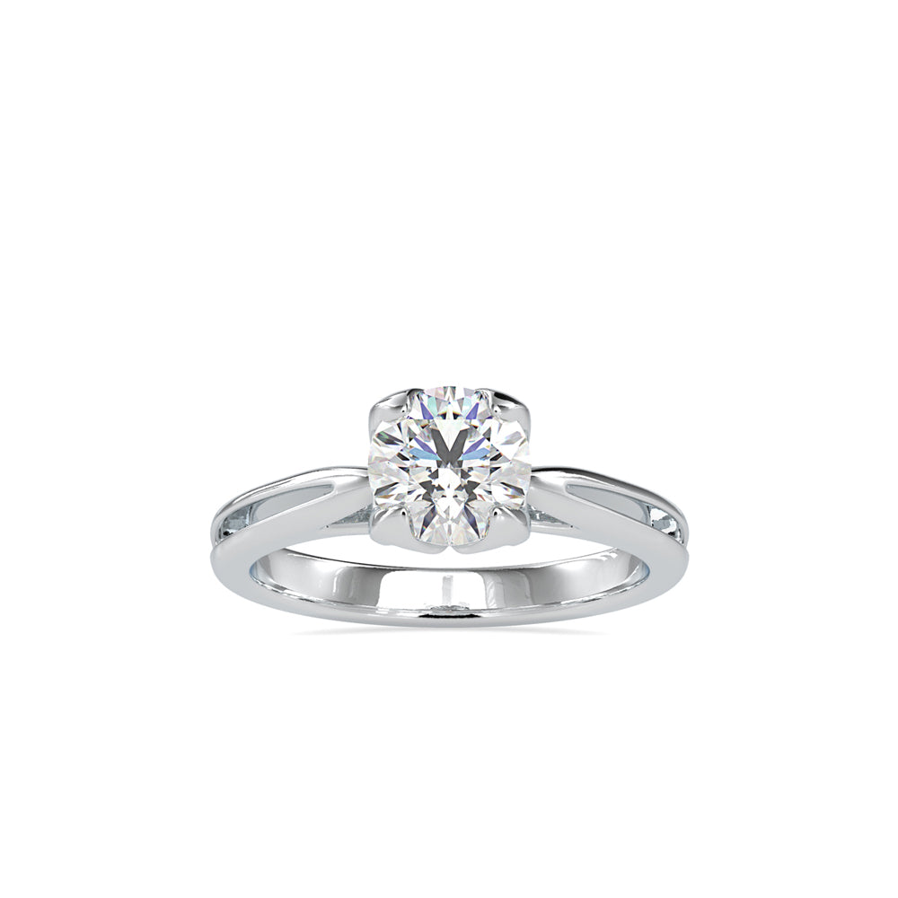 1.19Ct Round Cut Prong Set Lab Grown Diamond Gold Ring