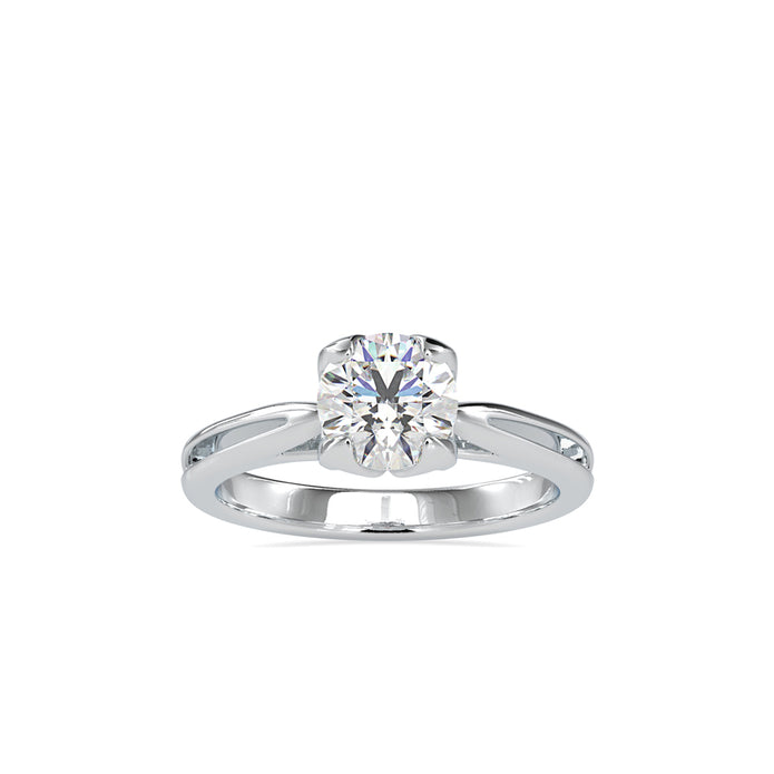 1.19Ct Round Cut Prong Set Lab Grown Diamond Gold Ring