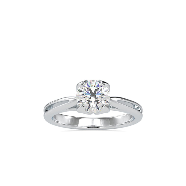 1.19Ct Round Cut Prong Set Lab Grown Diamond Gold Ring