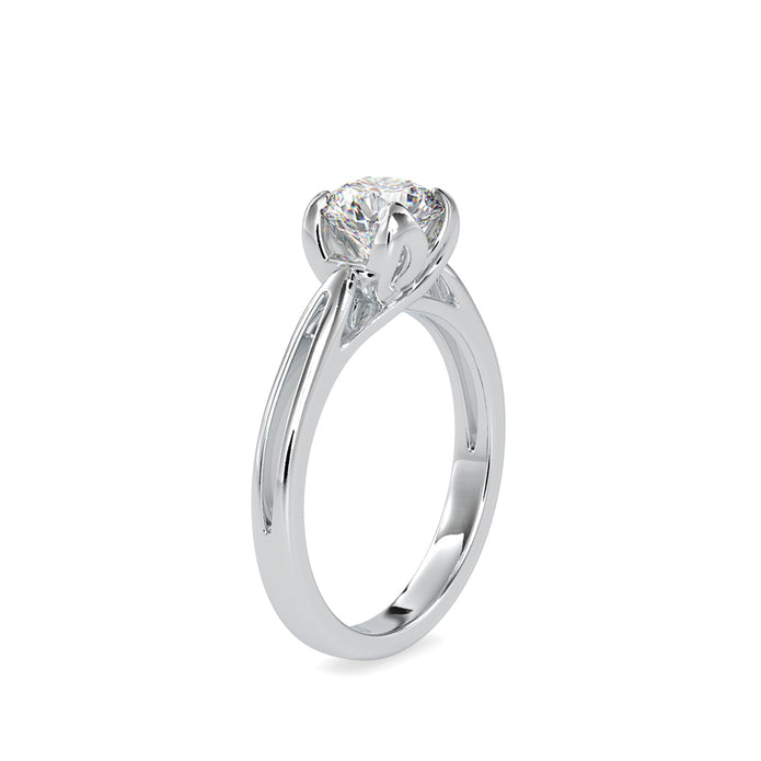 1.19Ct Round Cut Prong Set Lab Grown Diamond Gold Ring