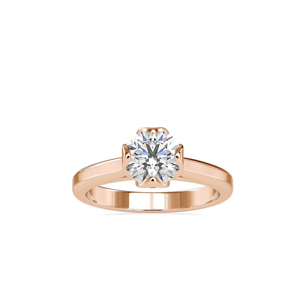 1.21Ct Round Cut Solitaire Lab Grown Diamond Gold Ring