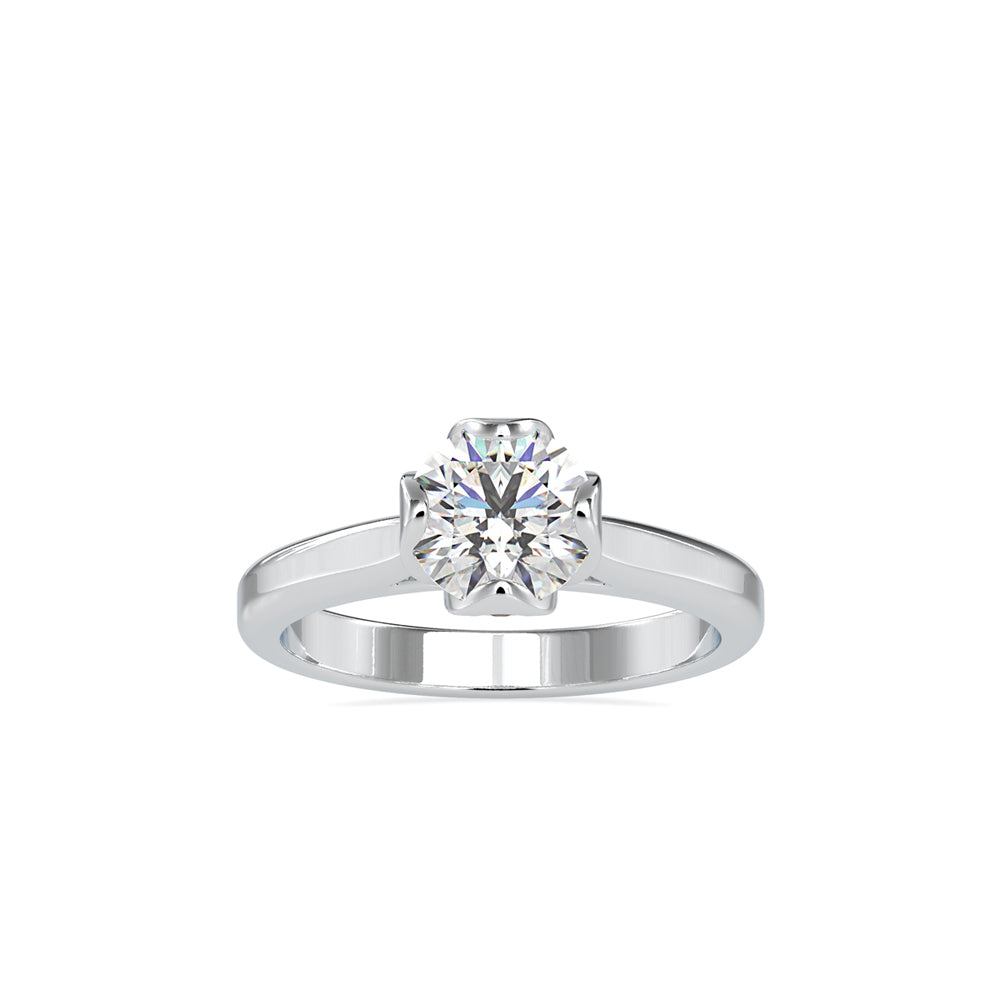 1.21Ct Round Cut Solitaire Lab Grown Diamond Gold Ring