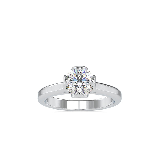 1.21Ct Round Cut Solitaire Lab Grown Diamond Gold Ring