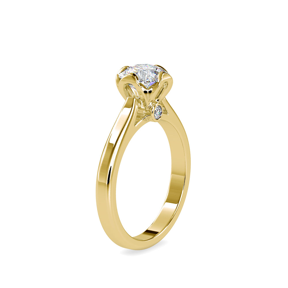 1.21Ct Round Cut Solitaire Lab Grown Diamond Gold Ring