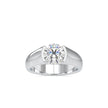 1.19Ct Round Cut Half Bezel Lab Grown Diamond Gold Ring