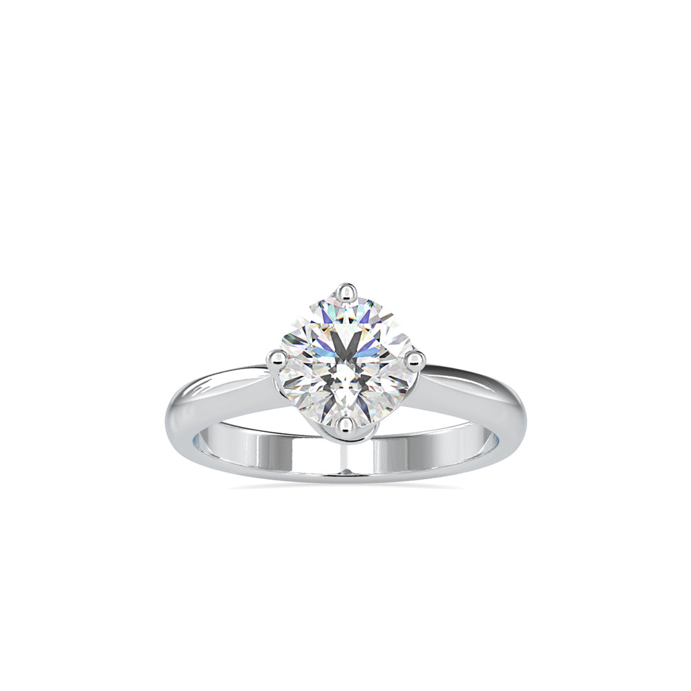 1.19Ct Round Cut Six Prong Solitaire Lab Grown Diamond Gold Ring