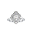 1.56Ct Oval Cut Halo Lab Grown Diamond Gold Ring