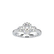 1.74Ct Oval Cut Three Stone Lab Grown Diamond Gold Ring