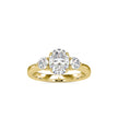 1.74Ct Oval Cut Three Stone Lab Grown Diamond Gold Ring
