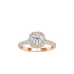 1.01Ct Round Cut Halo Lab Grown Diamond Gold Ring