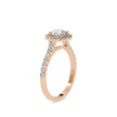1.01Ct Round Cut Halo Lab Grown Diamond Gold Ring
