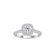 1.01Ct Round Cut Halo Lab Grown Diamond Gold Ring