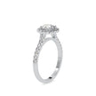 1.01Ct Round Cut Halo Lab Grown Diamond Gold Ring