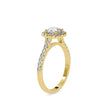 1.01Ct Round Cut Halo Lab Grown Diamond Gold Ring