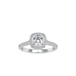 1.25Ct Cushion Cut Halo Lab Grown Diamond Gold Ring