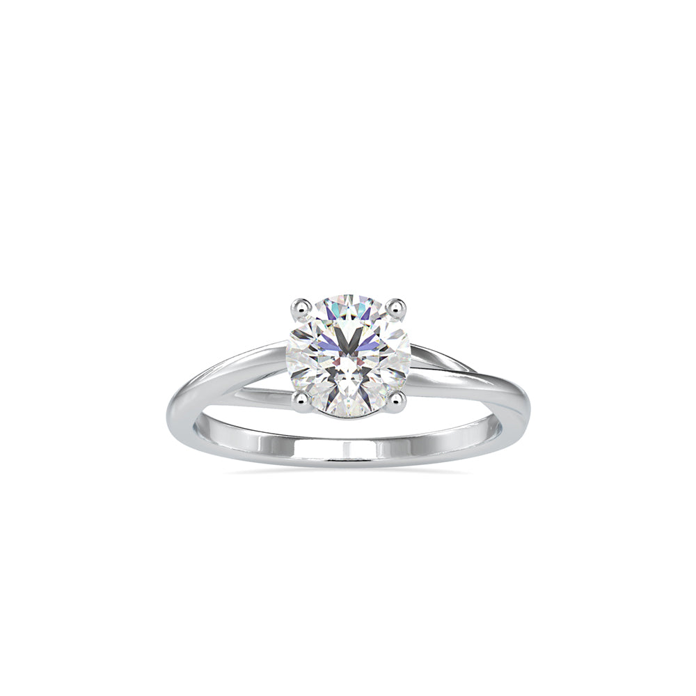 1.19Ct Round Cut Twist Solitaire Lab Grown Diamond Gold Ring