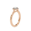 0.50Ct Round Cut Halo Lab Grown Diamond Gold Ring