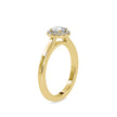 0.50Ct Round Cut Halo Lab Grown Diamond Gold Ring