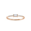 0.16Ct Baguette Cut Lab-Grown Diamond Gold Ring