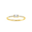 0.16Ct Baguette Cut Lab-Grown Diamond Gold Ring