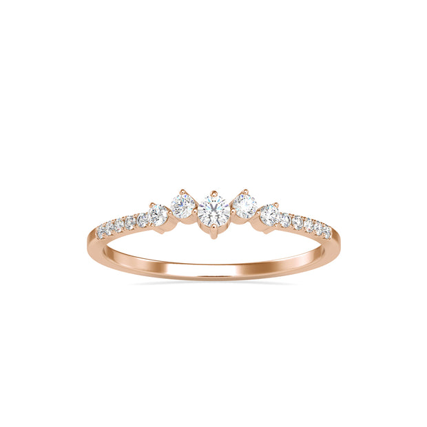 0.16Ct Prong Set Lab-Grown Diamond Gold Ring