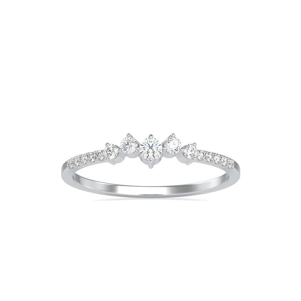 0.16Ct Prong Set Lab-Grown Diamond Gold Ring