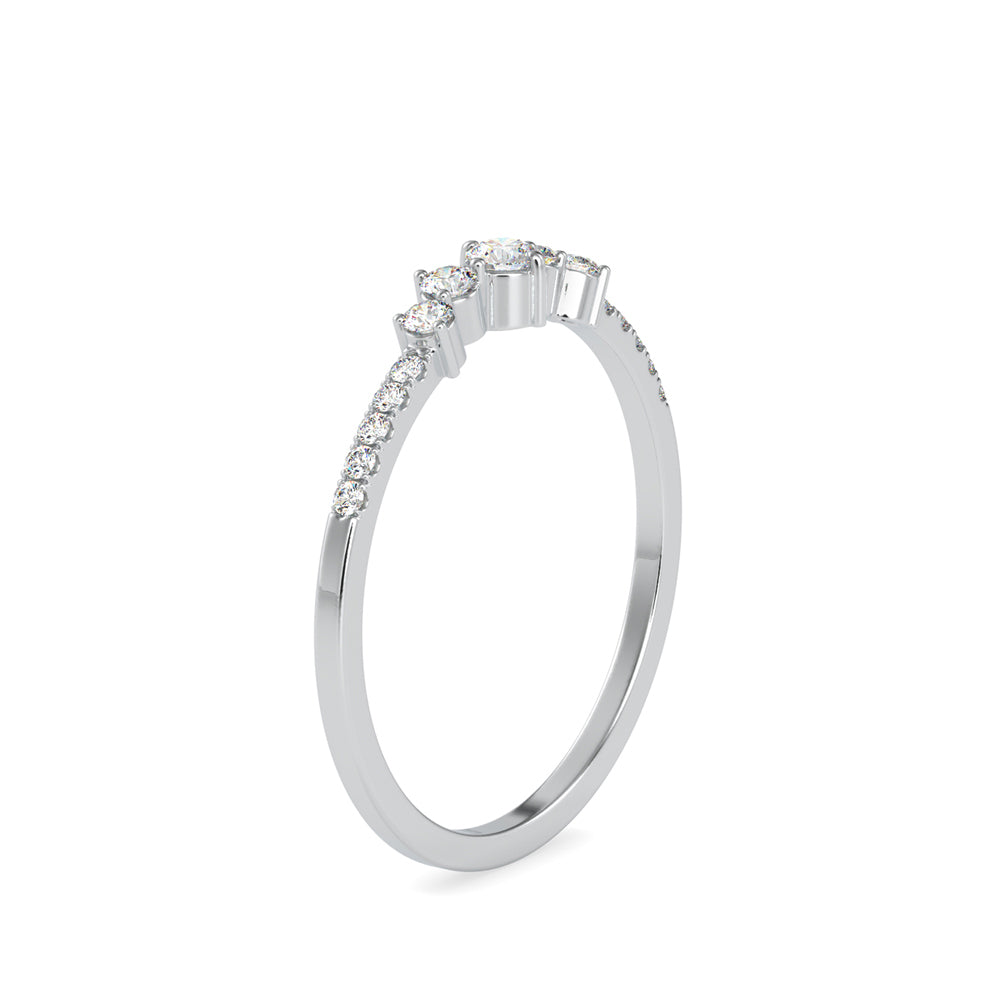 0.16Ct Prong Set Lab-Grown Diamond Gold Ring