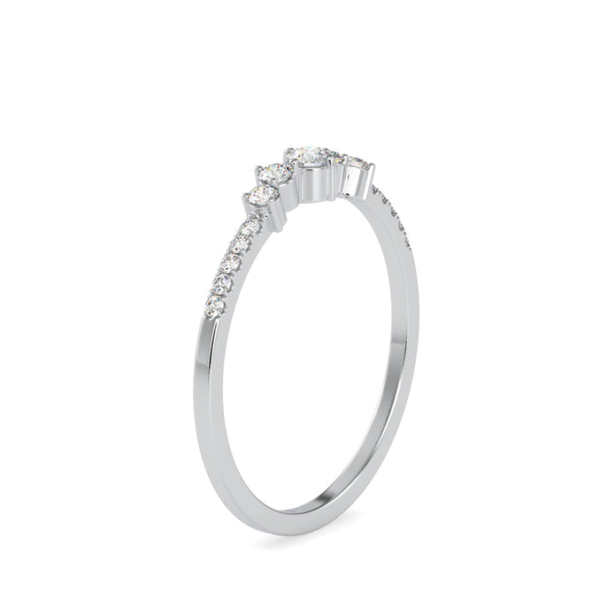 0.16Ct Prong Set Lab-Grown Diamond Gold Ring