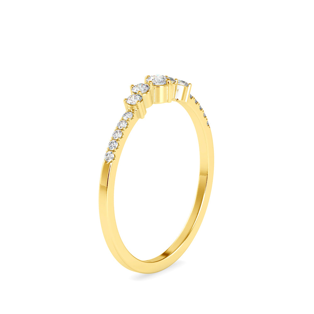 0.16Ct Prong Set Lab-Grown Diamond Gold Ring