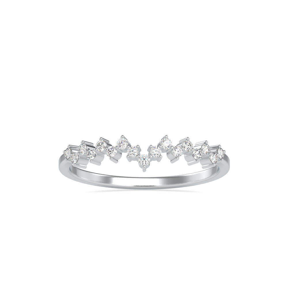 0.11Ct Zig-Zag Style Lab-Grown Diamond Gold Ring