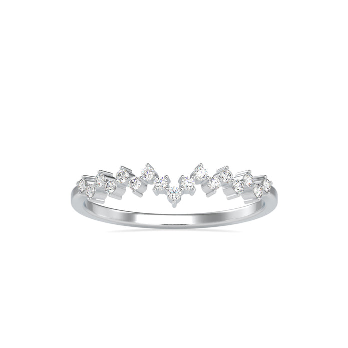 0.11Ct Zig-Zag Style Lab-Grown Diamond Gold Ring