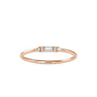 0.07Ct Baguette Cut Three Stone Lab-Grown Diamond Gold Ring
