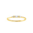 0.07Ct Baguette Cut Three Stone Lab-Grown Diamond Gold Ring