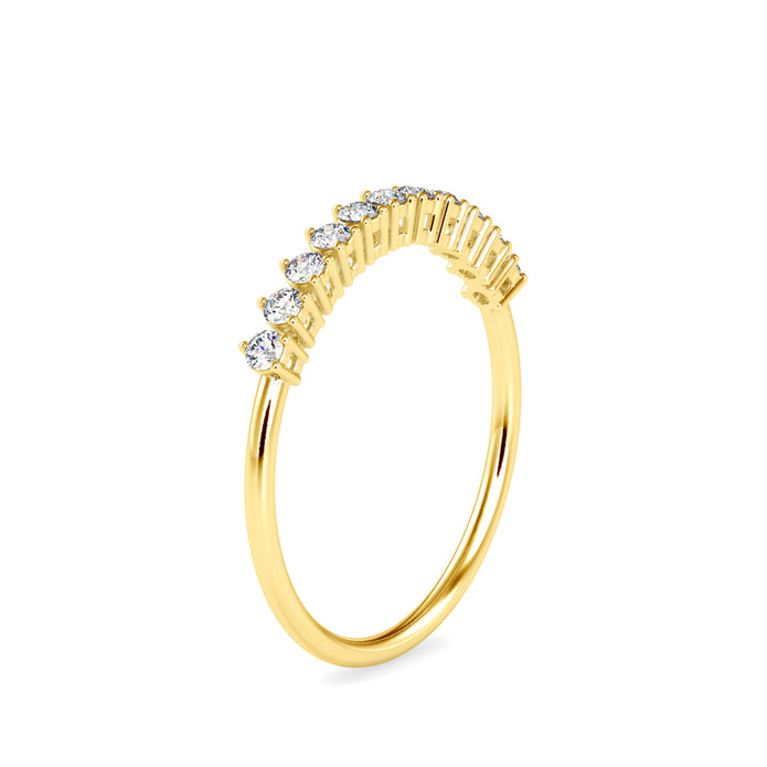 0.24Ct Half Eternity Lab-Grown Diamond Gold Ring
