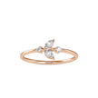 0.15Ct Leaf Motif Lab-Grown Diamond Gold Ring