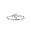 0.15Ct Leaf Motif Lab-Grown Diamond Gold Ring