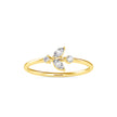 0.15Ct Leaf Motif Lab-Grown Diamond Gold Ring