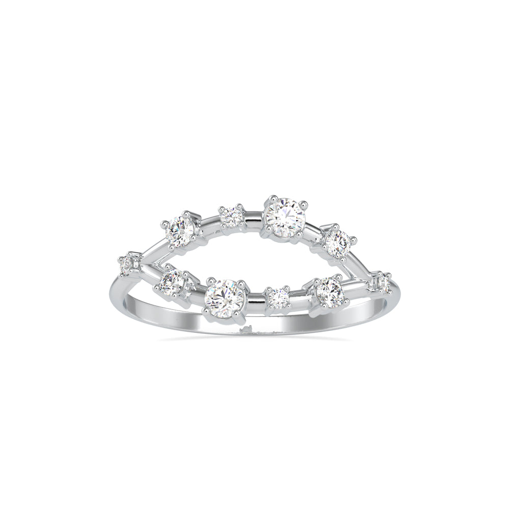 0.25Ct Leaf Style Lab-Grown Diamond Gold Ring