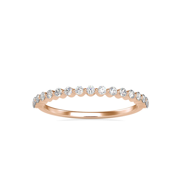 0.26Ct Half Eternity Prong Lab-Grown Diamond Gold Ring