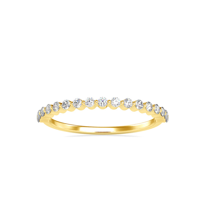0.26Ct Half Eternity Prong Lab-Grown Diamond Gold Ring