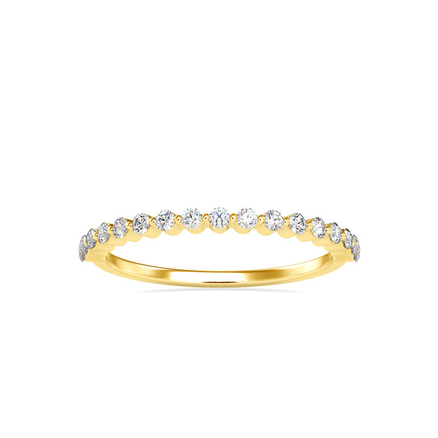 0.26Ct Half Eternity Prong Lab-Grown Diamond Gold Ring