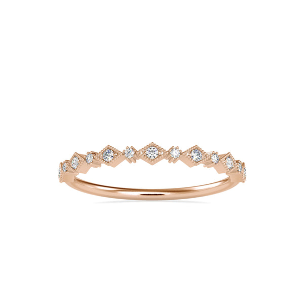 0.08Ct Vintage Style Prong Lab-Grown Diamond Gold Ring