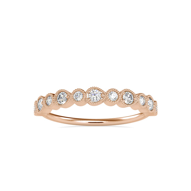 0.29Ct Vintage Inspire Bezel Set Lab-Grown Diamond Gold Ring