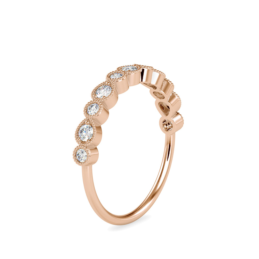 0.29Ct Vintage Inspire Bezel Set Lab-Grown Diamond Gold Ring