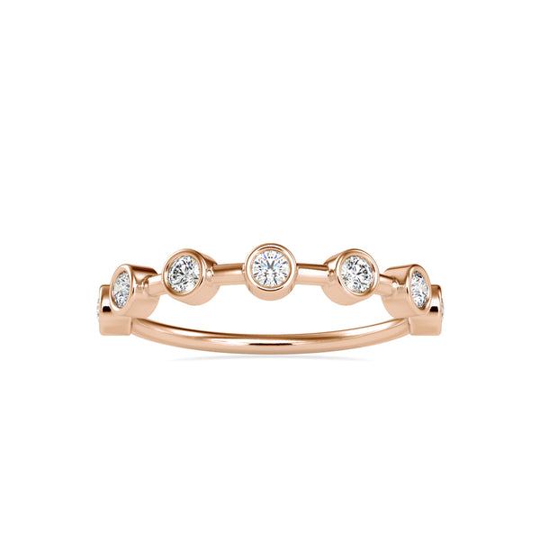 0.28Ct Bezel Set Lab-Grown Diamond Gold Ring