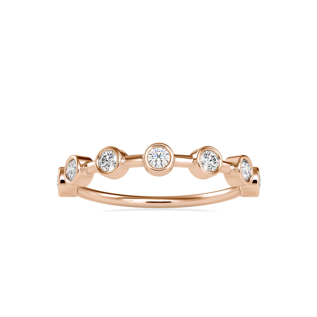 0.28Ct Bezel Set Lab-Grown Diamond Gold Ring