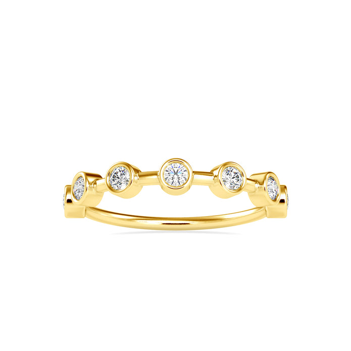 0.28Ct Bezel Set Lab-Grown Diamond Gold Ring