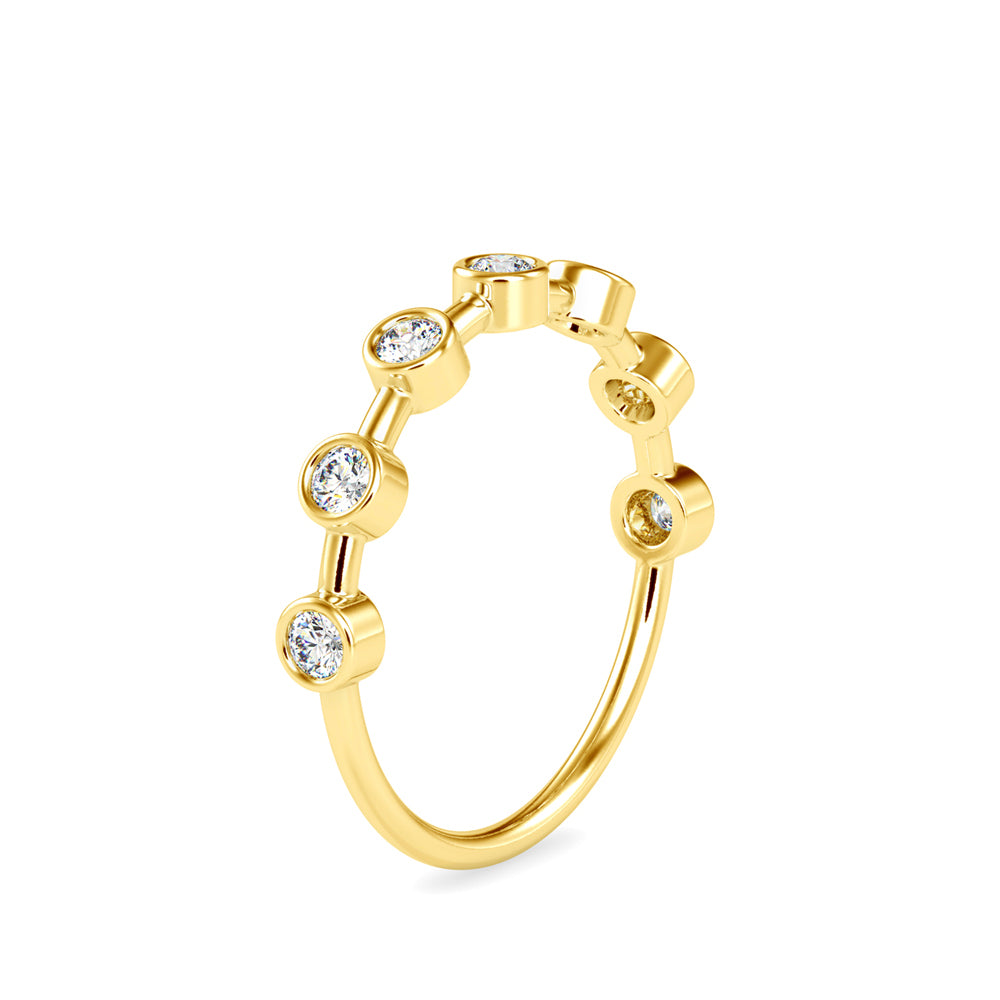 0.28Ct Bezel Set Lab-Grown Diamond Gold Ring