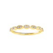 0.12Ct Marquise Wave Pave Lab-Grown Diamond Gold Ring