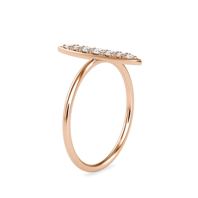 0.16Ct Marquise Shape Pave Lab-Grown Diamond Gold Ring